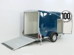 Debon Kofferanhänger Cargo 1300 Vollpoly 150x290cm H:160cm|Tür|blau – Bild 2
