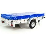 Koch-Anhänger 150x300cm 750kg|Typ U7|Koch Anhänger 750 kg Flachplane Profi blau – Bild 3